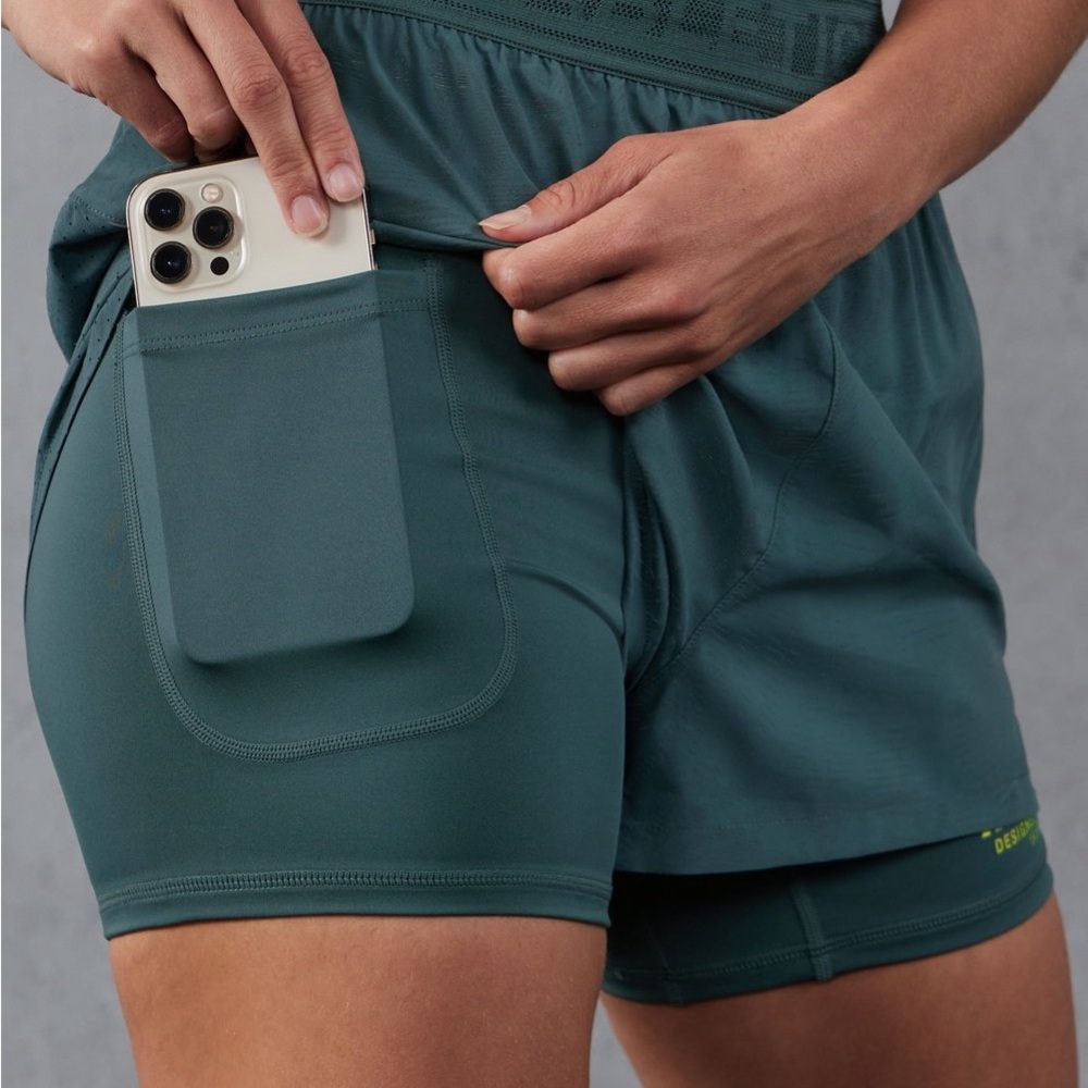 Fabletics Perforated Running Shorts Xxl - image 2